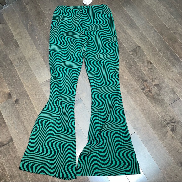 Zara Groovy Stripes Flare Pants - NWT - Picture 5 of 13